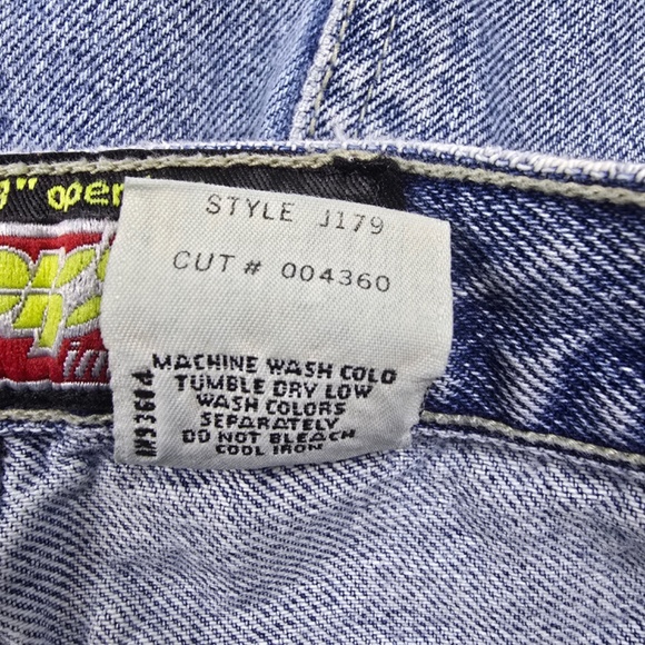VTG- 90s JNCO J179 Pipes Easy Wide Leg Faded Denim Jeans 31x33  Skate Rave Y2K - Picture 11 of 15